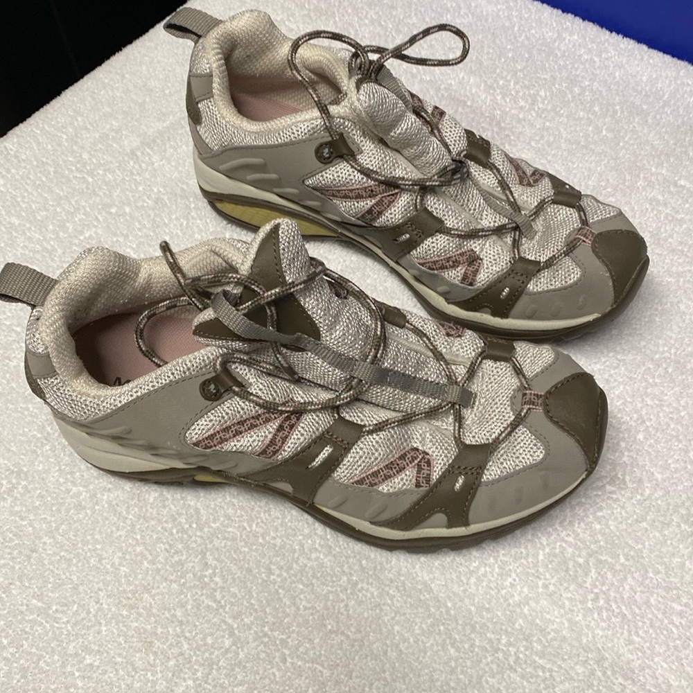 Merrell Gray and Pink Athletic Shoes with Adjustable Straps